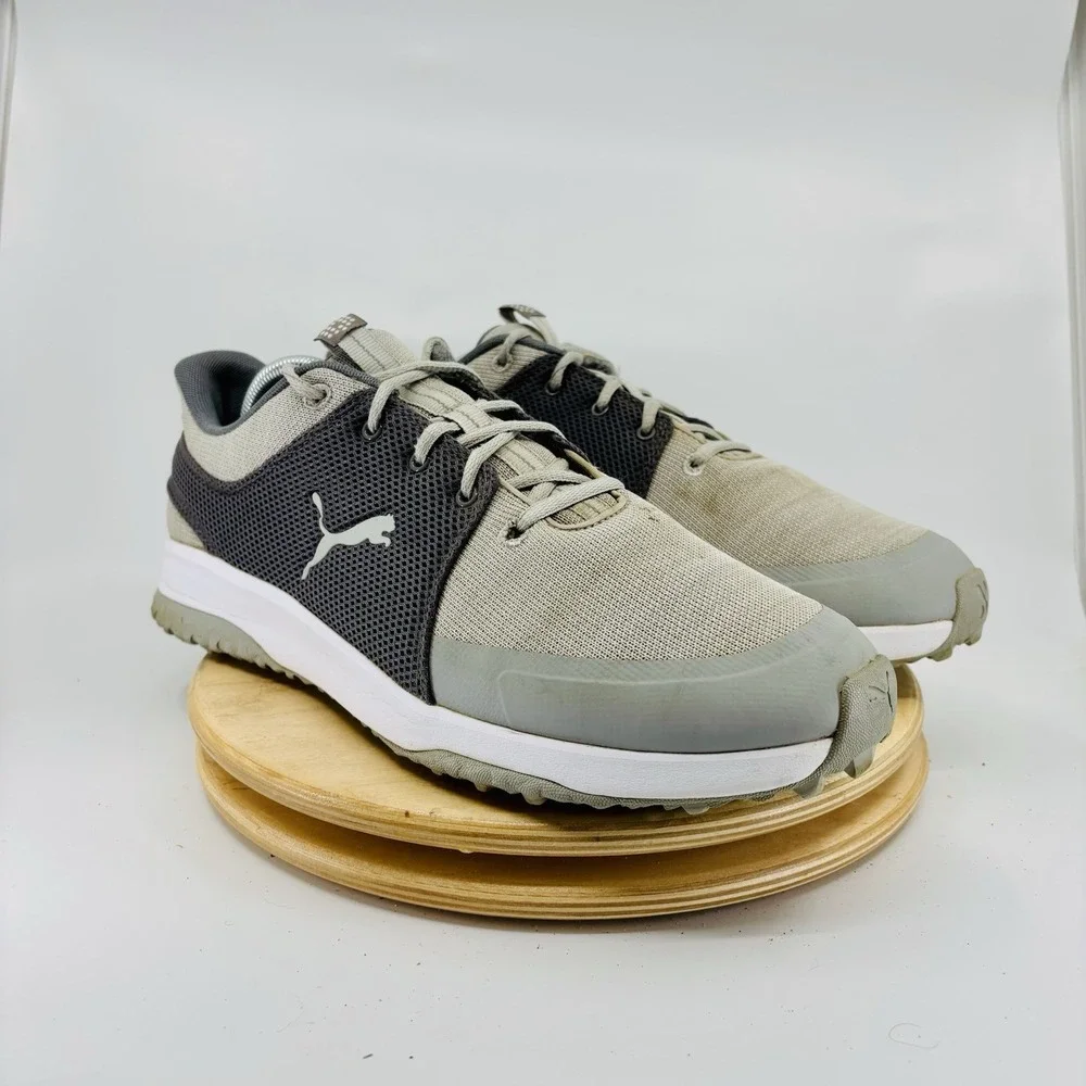 PUMA Grip Fusion Golf Shoes Men's Size 11.5 Gray Turf Sneakers Pre-Owned Comfort - Picture 6 of 8